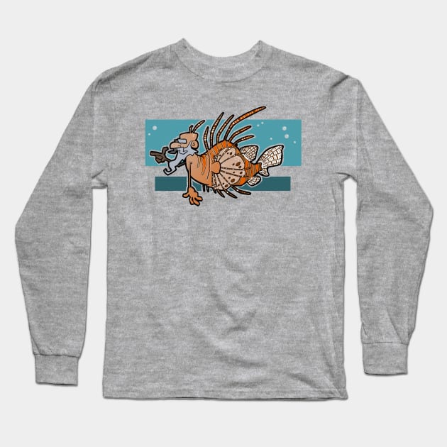 Merman Gramps Long Sleeve T-Shirt by RichCameron